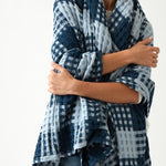 Arlo Waffle Blanket | Blue / Navy-2