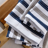 WC Stripe Washcloth Set of 2 | Natural / Navy-2