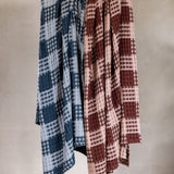 Arlo Waffle Blanket | Blue / Navy-3