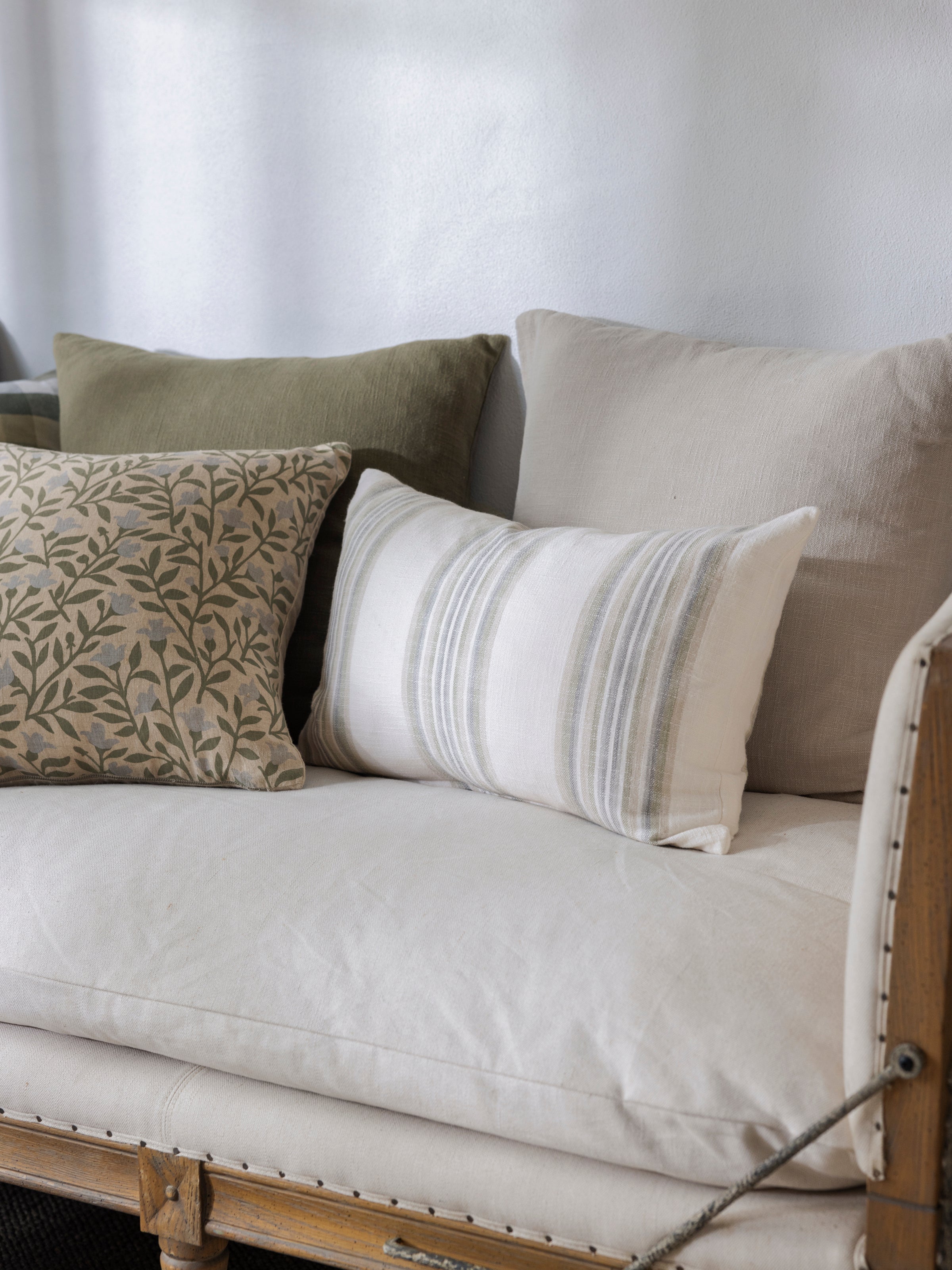 Newport Large Square Cushion Cover | Olive-2