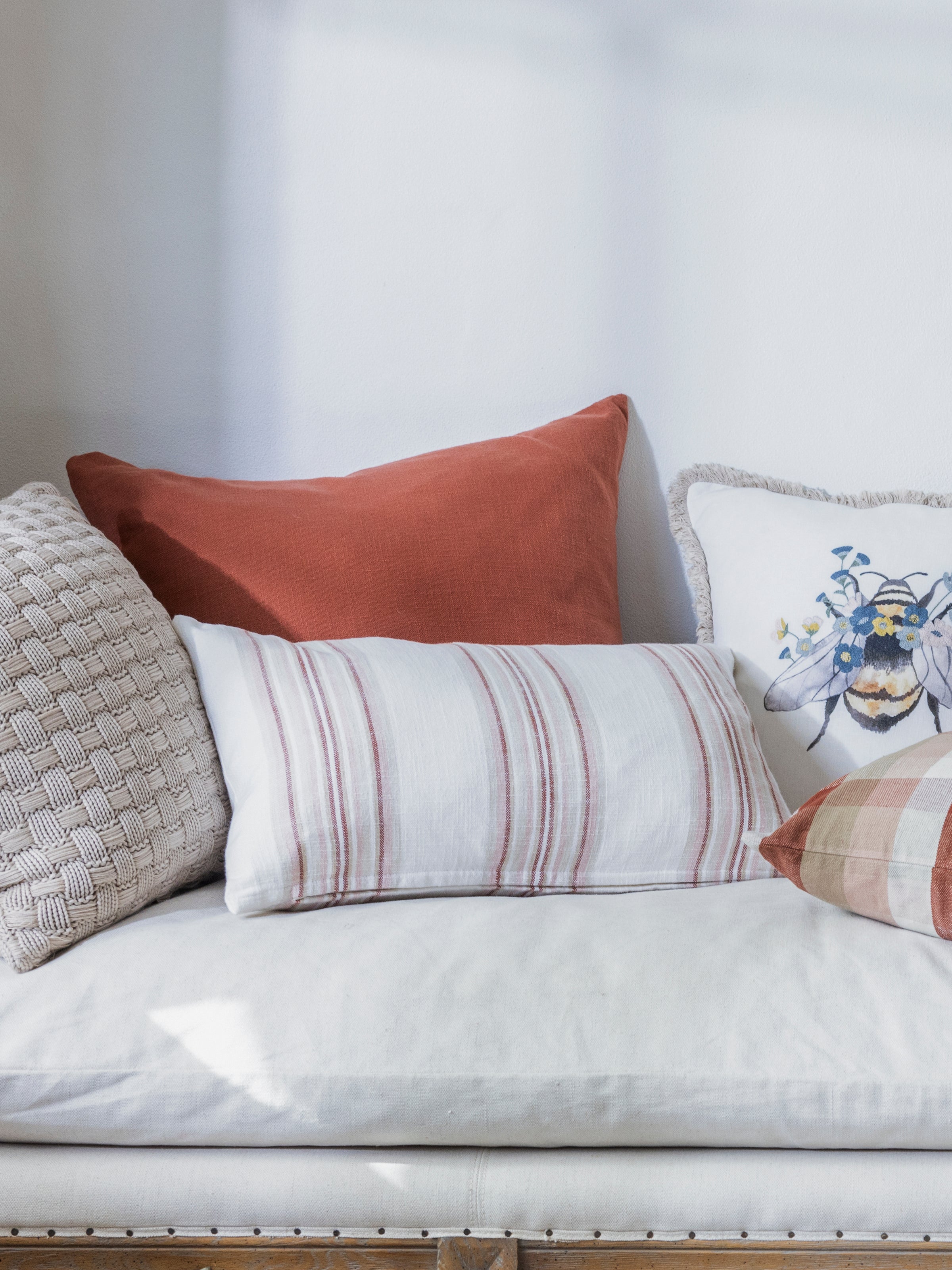 Newport Large Square Cushion Cover | Rust-2