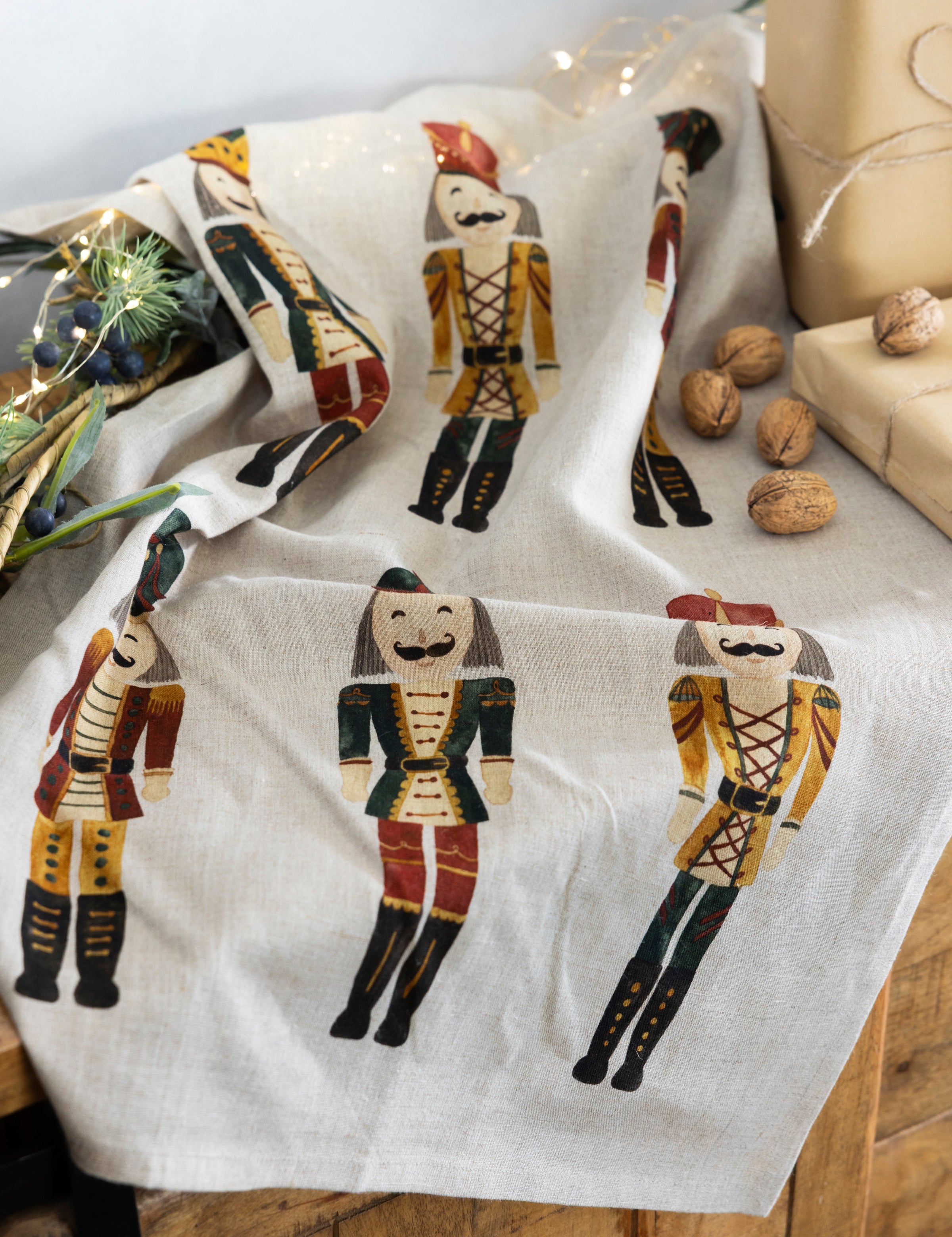 Nutcracker Linen Tea Towel | Multi-2