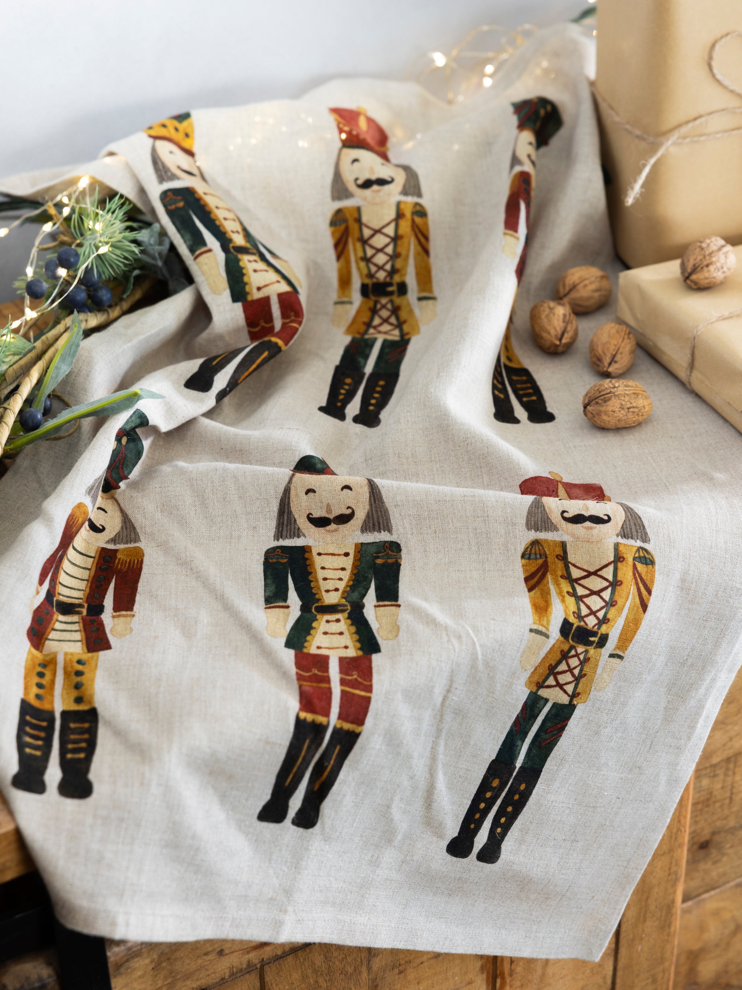 Nutcracker Linen Tea Towel | Multi-2