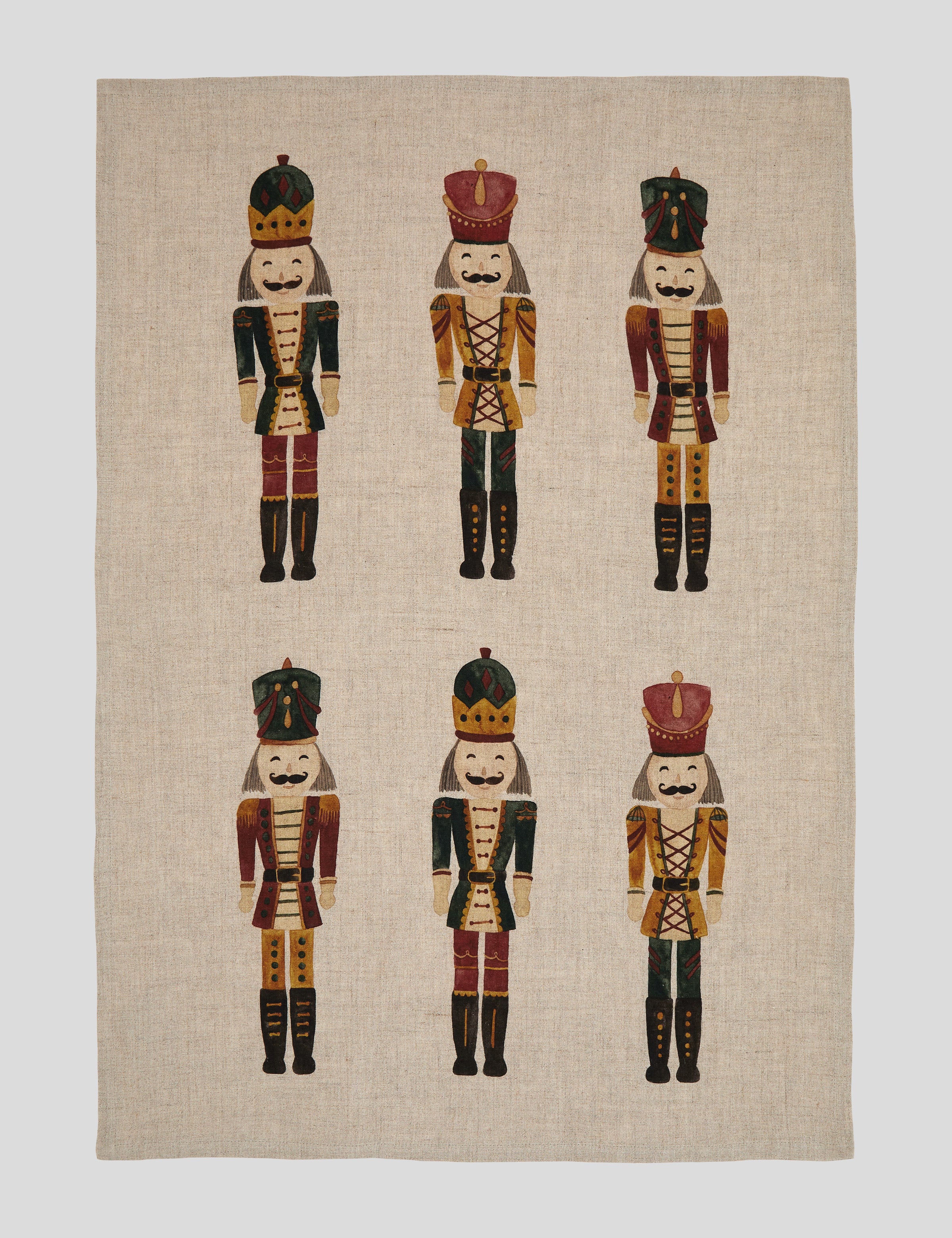 Nutcracker Linen Tea Towel | Multi-3