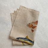 Ocean Fish Linen Tea Towel | Multi-1