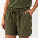 Olive Sleep Shorts | Olive-3