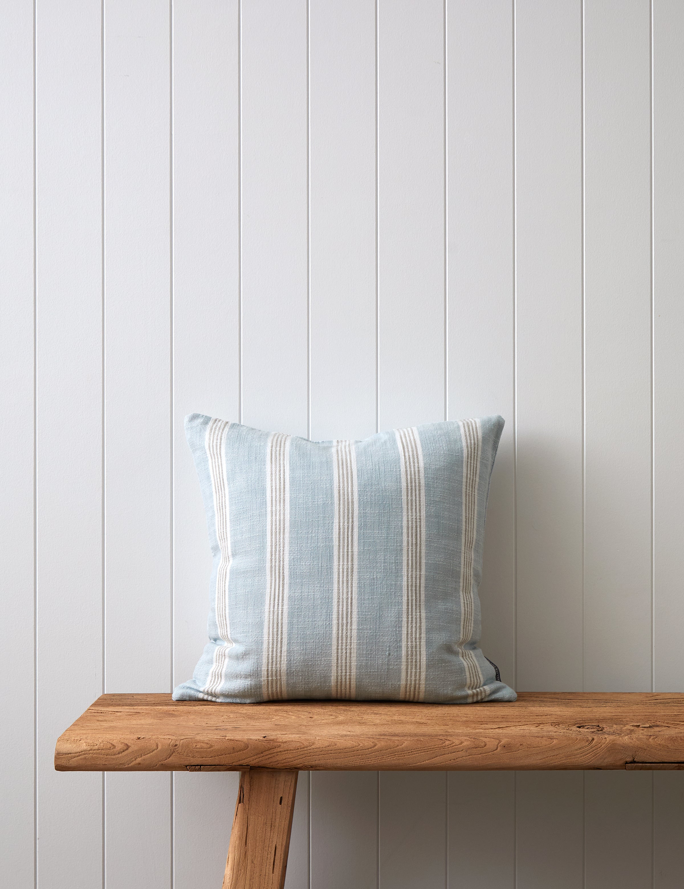 Olsen Square Cushion Cover | Blue Stripe-1