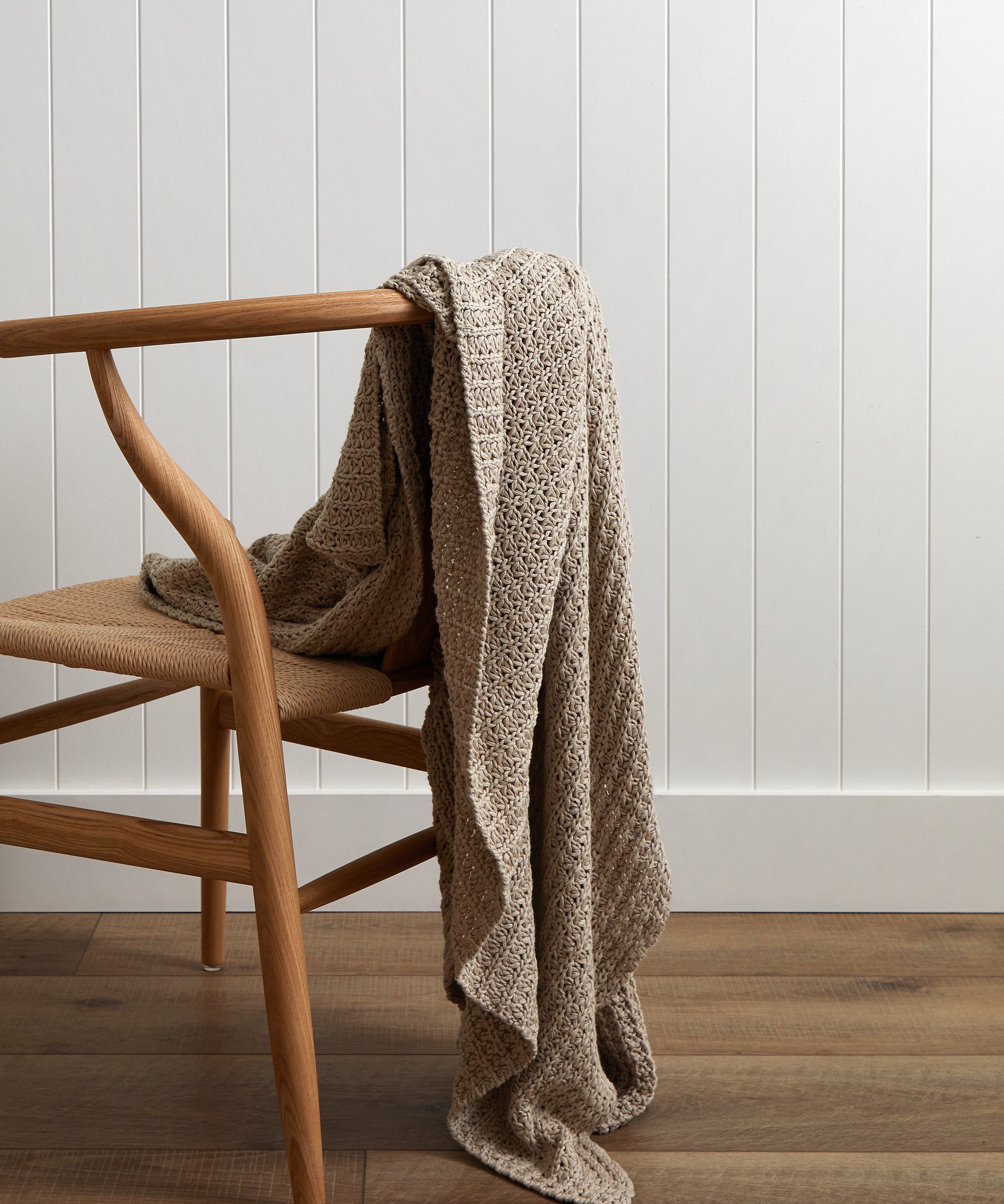 Omaha Cotton Throw | Beige-1
