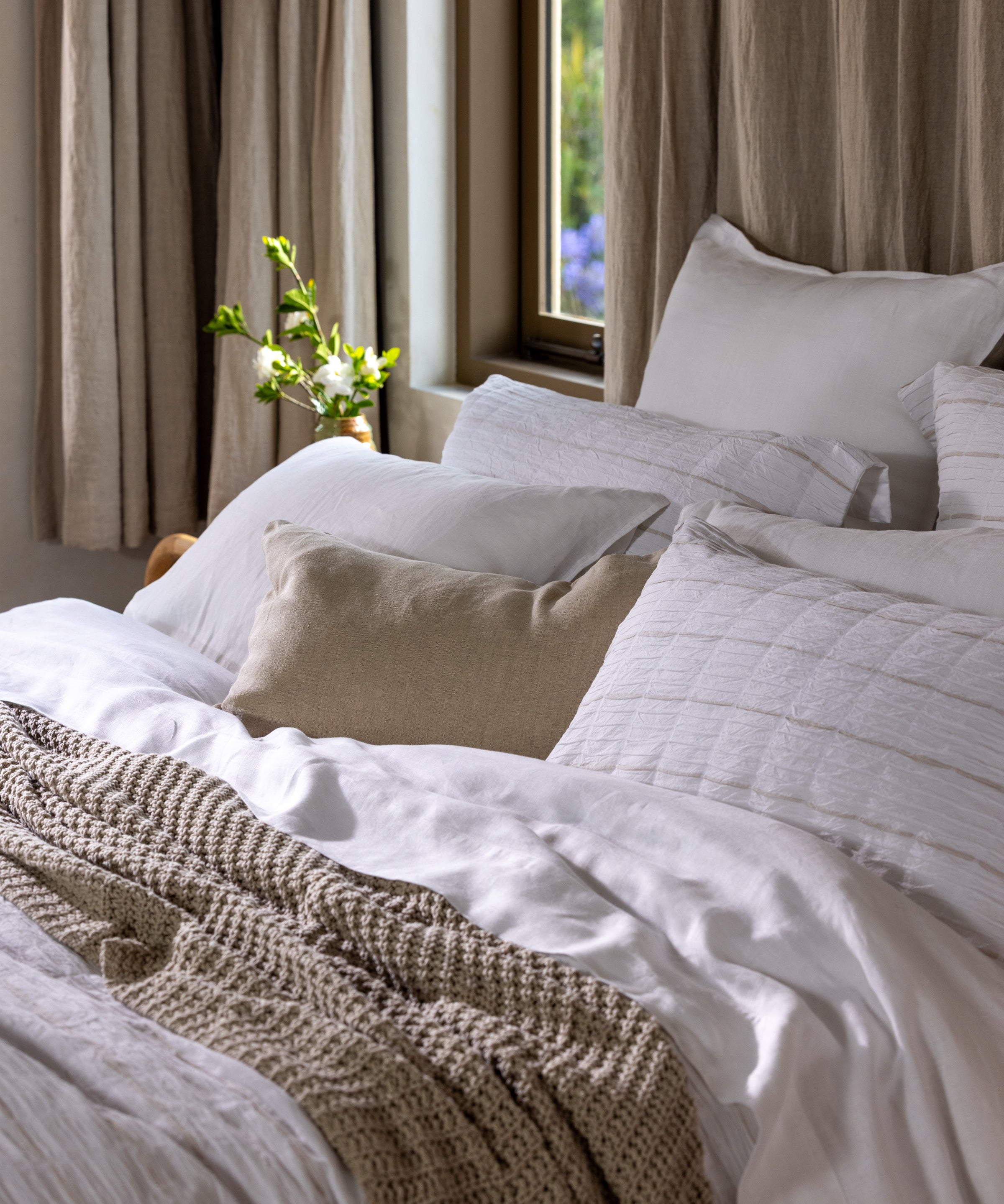 Omaha Cotton Throw | Beige-3