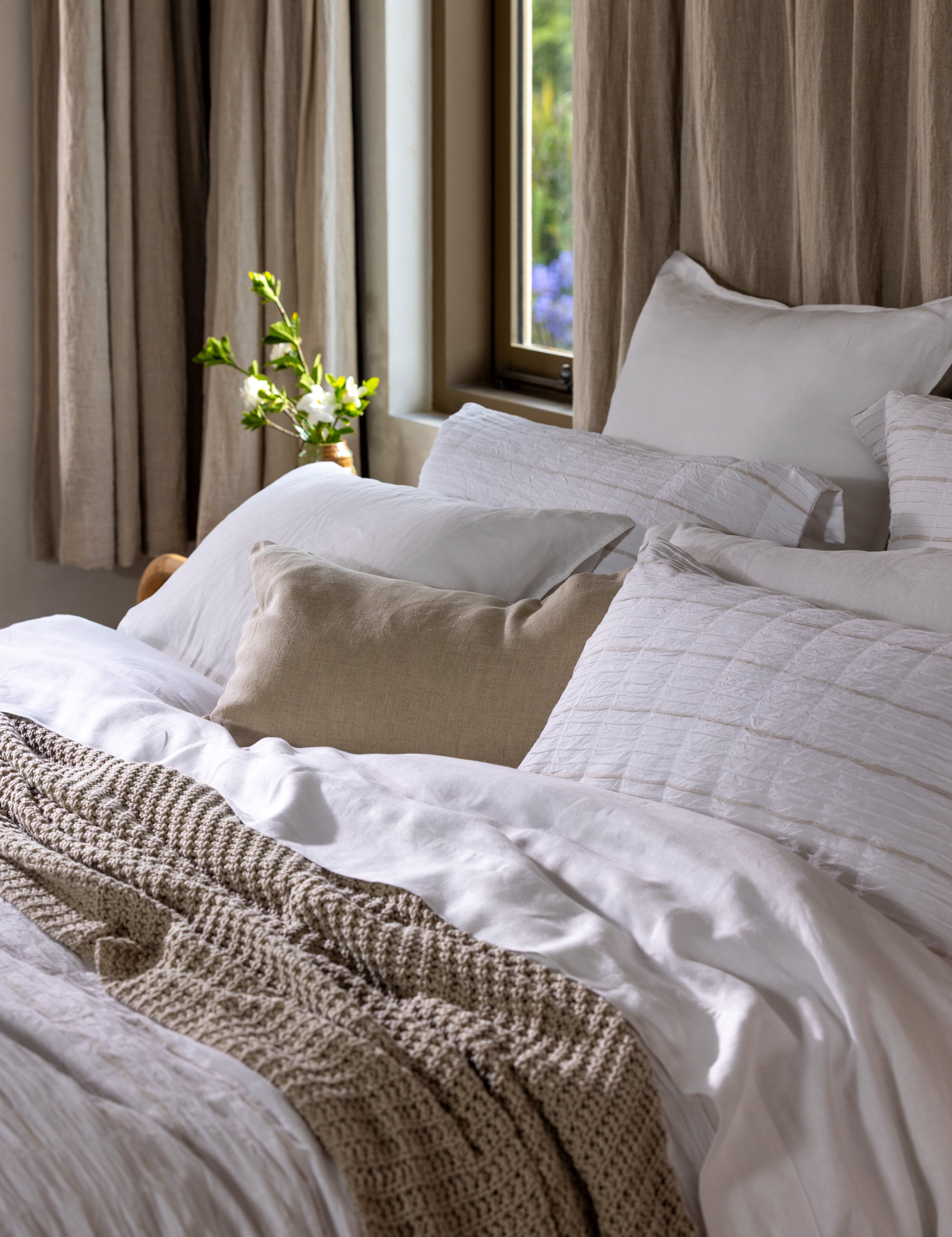 Omaha Cotton Throw | Beige-3