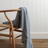 Omaha Cotton Throw | Sea Blue-1