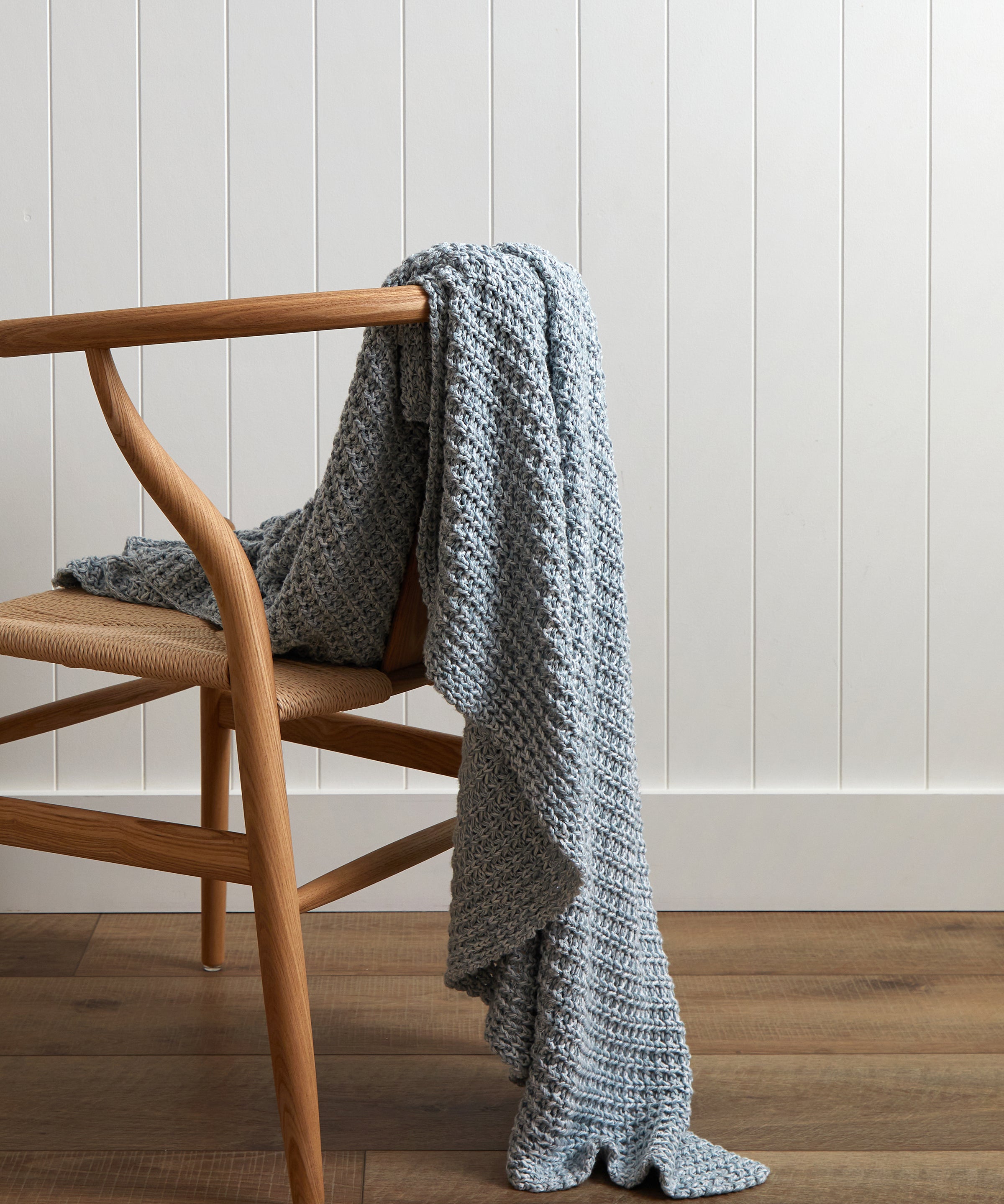 Omaha Cotton Throw | Sea Blue-1