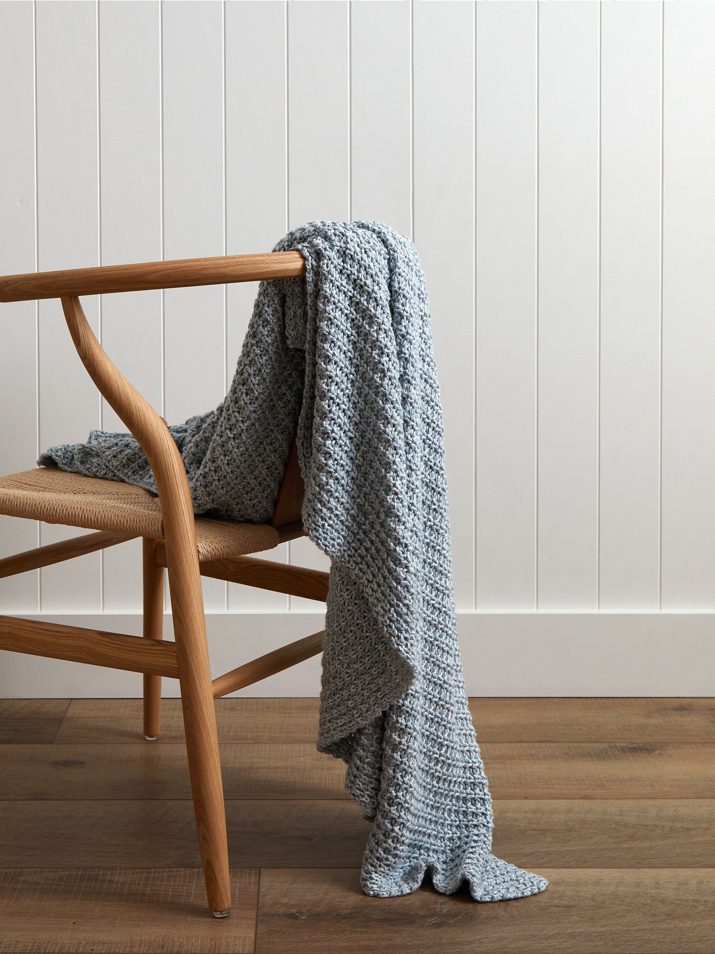 Omaha Cotton Throw | Sea Blue-1