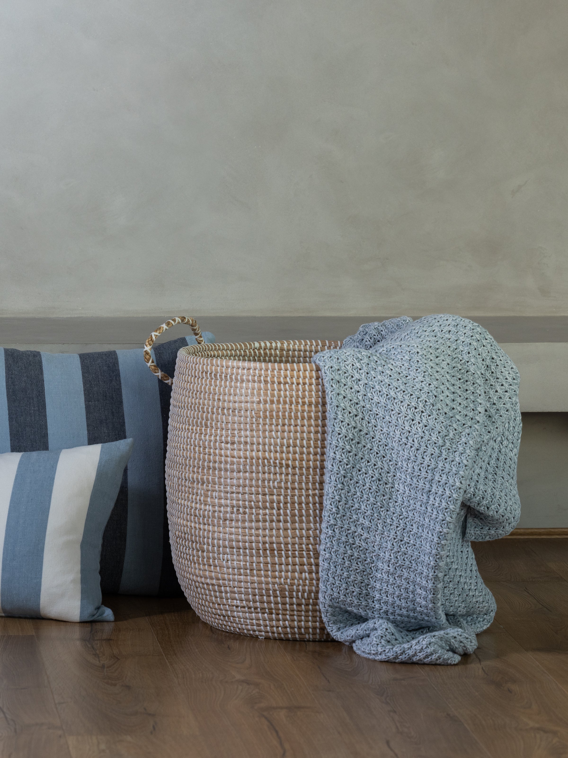 Omaha Cotton Throw | Sea Blue-2