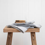 Organic Cotton Waffle Tea Towel Set of 2 | Black White-4