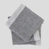 Organic Cotton Waffle Washcloth Set of 3 | Black White-1