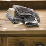 Organic Cotton Waffle Washcloth Set of 3 | Black White-2