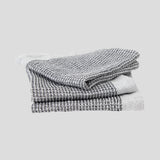 Organic Cotton Waffle Washcloth Set of 3 | Black White-3