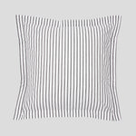 Organic Ticking European Pillowcase | Grey White-1