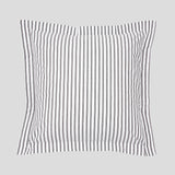 Organic Ticking European Pillowcase | Grey White-1