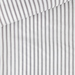 Organic Ticking European Pillowcase | Grey White-3
