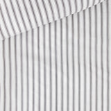 Organic Ticking European Pillowcase | Grey White-3