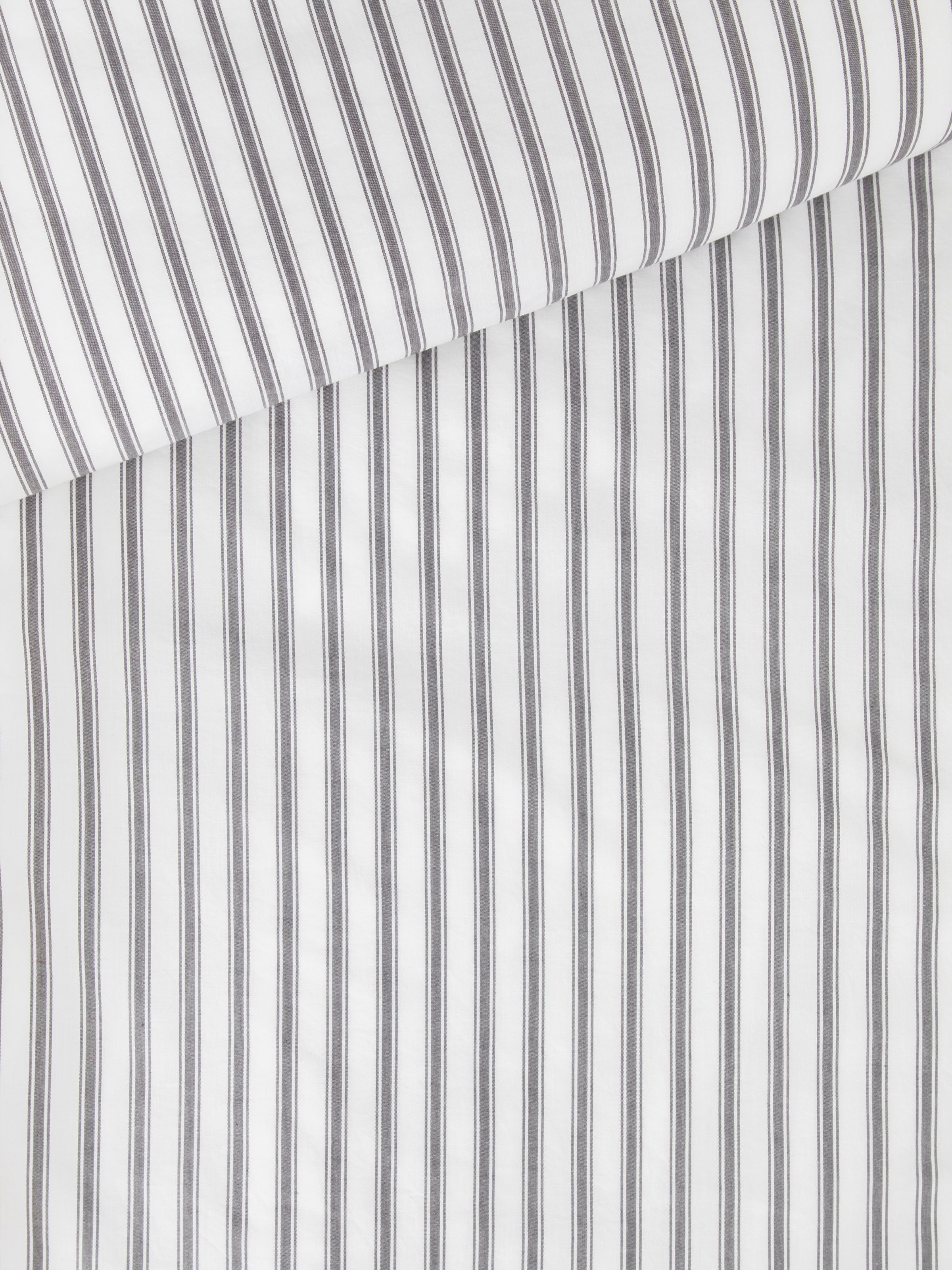 Organic Ticking European Pillowcase | Grey White-3