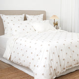 Palm Island Embroidered Duvet Cover Set | Taupe White-3