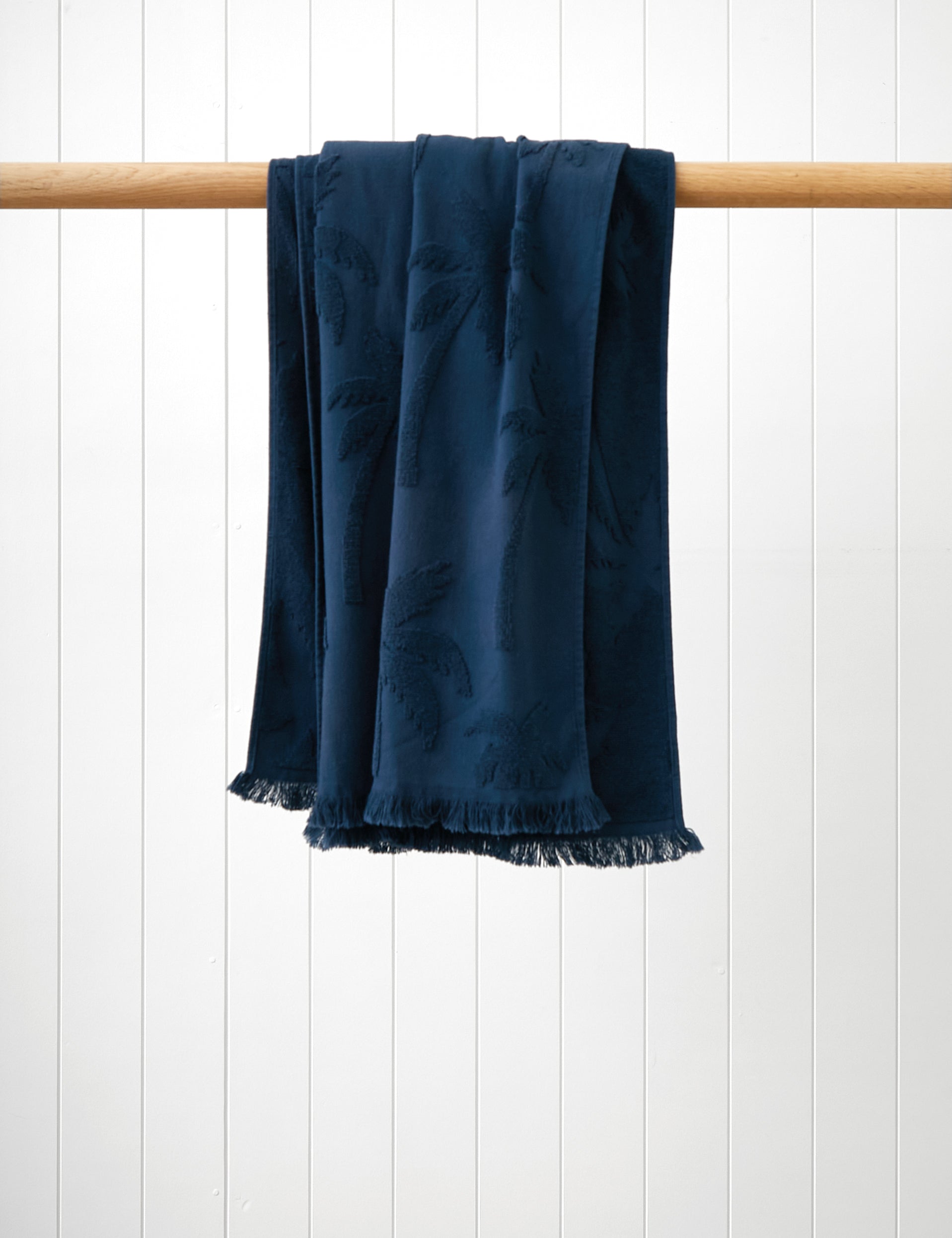 Palm Tree Beach Towel | Navy-1