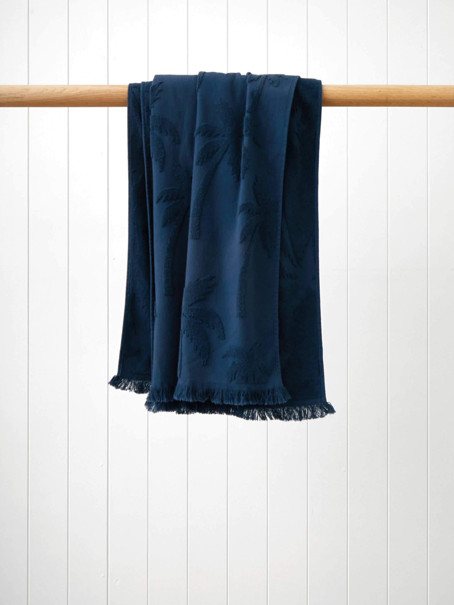 Palm Tree Beach Towel | Navy-1