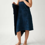 Palm Tree Beach Towel | Navy-2