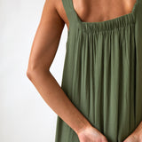 Palmero Rayon Dress | Olive-2