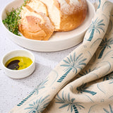 Palmetto Linen Tea Towel | Blue Natural-2