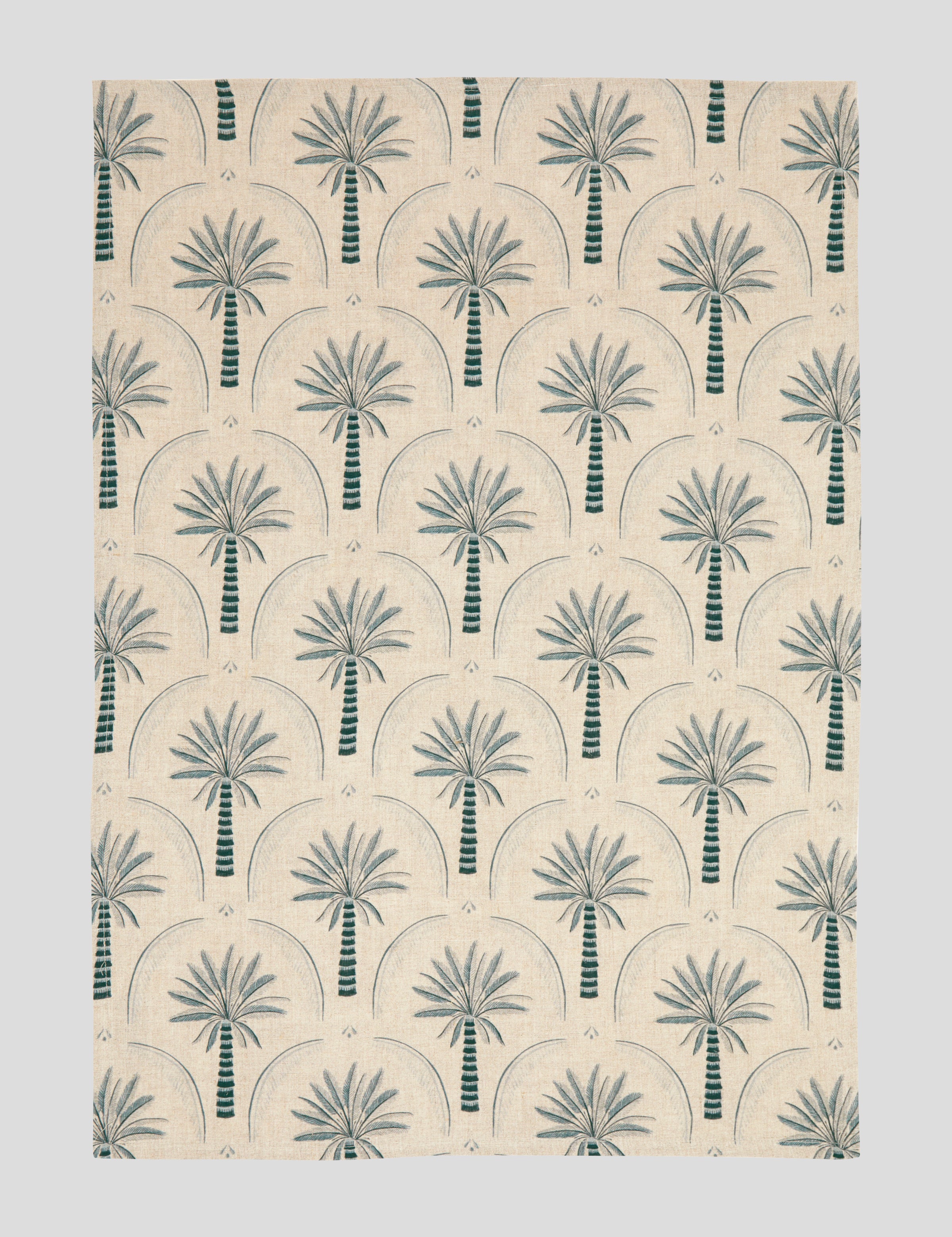 Palmetto Linen Tea Towel | Blue Natural-4