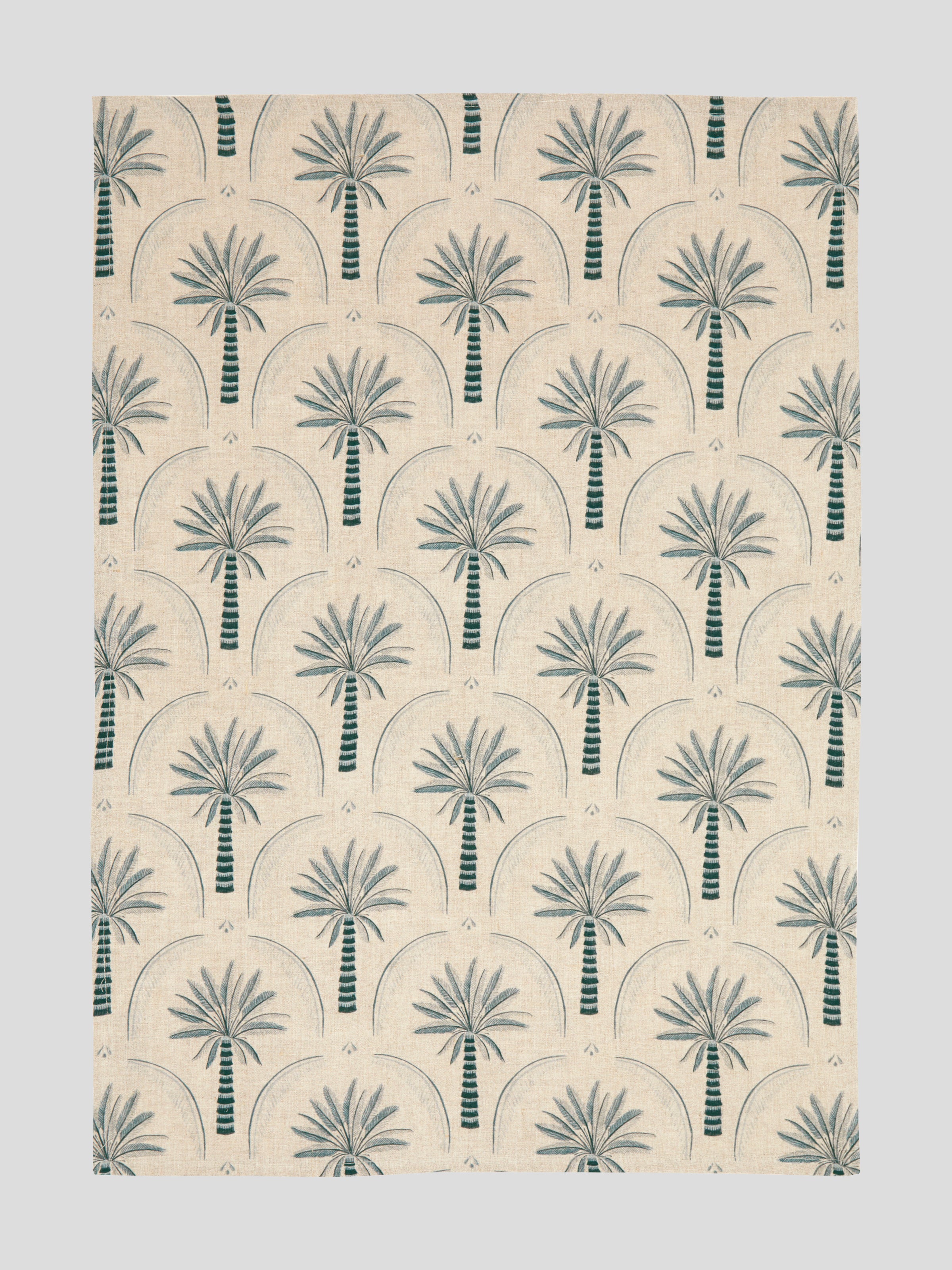 Palmetto Linen Tea Towel | Blue Natural-4