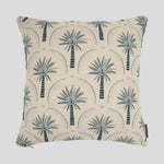 Palmetto Square Cushion Cover | Blue Natural-1