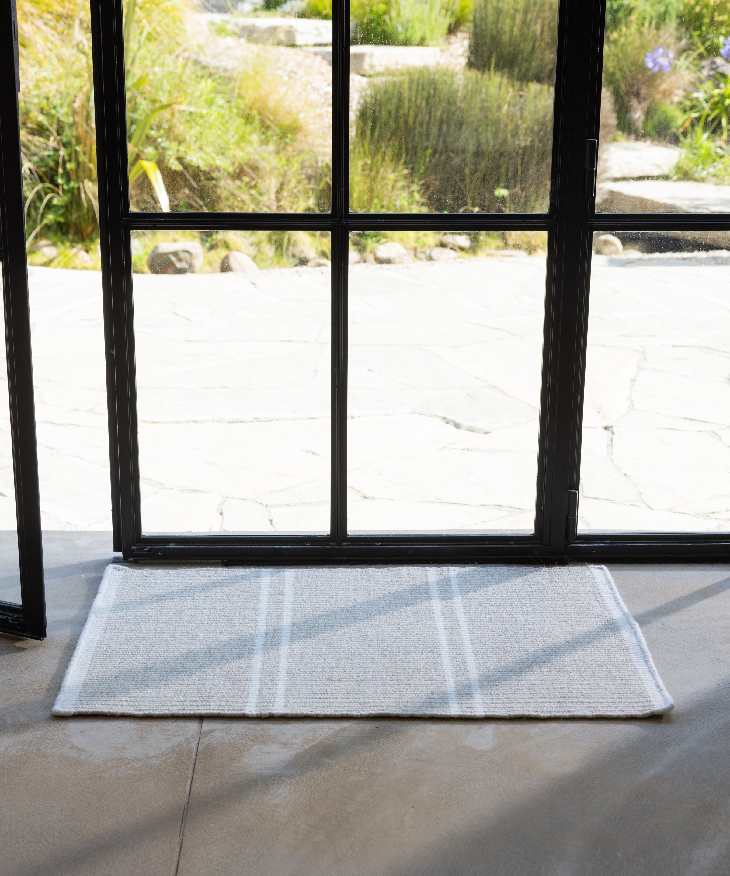 Patio Door Mat | White Stripe-2