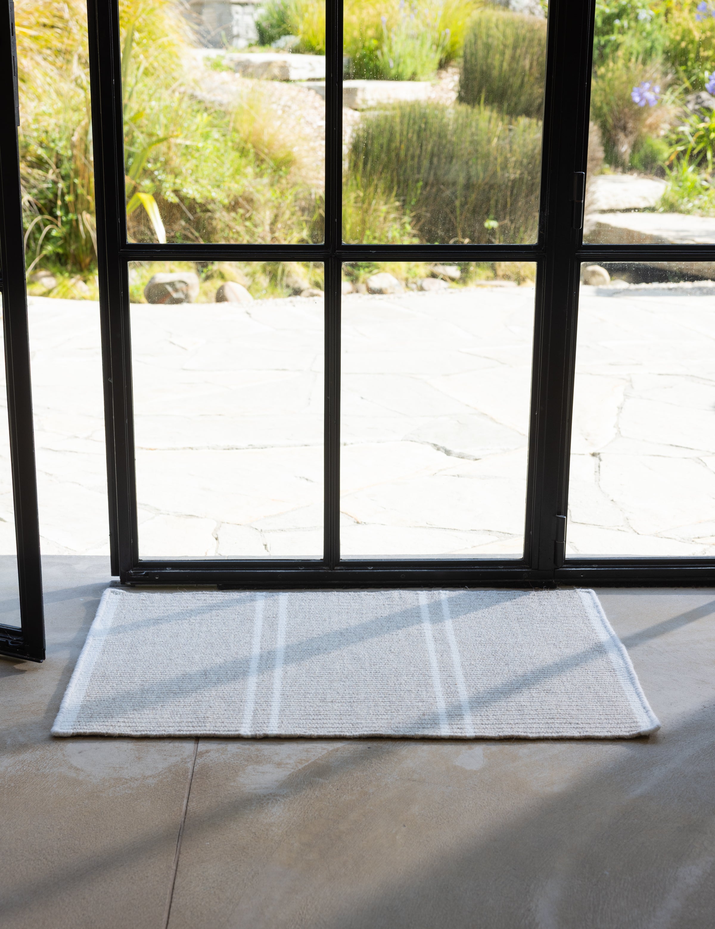 Patio Door Mat | White Stripe-2