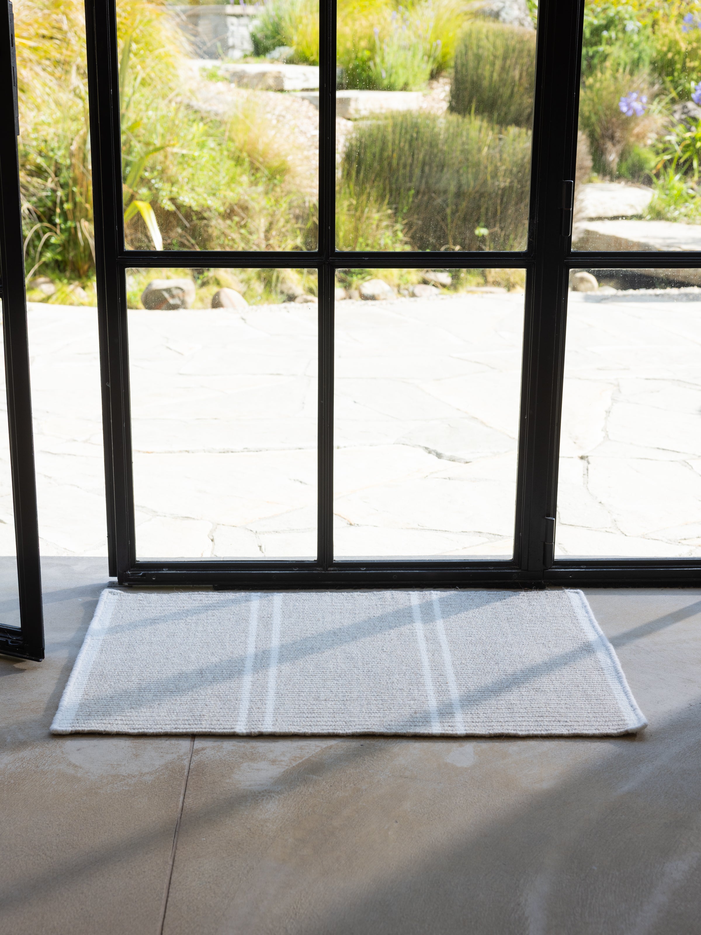 Patio Door Mat | White Stripe-2
