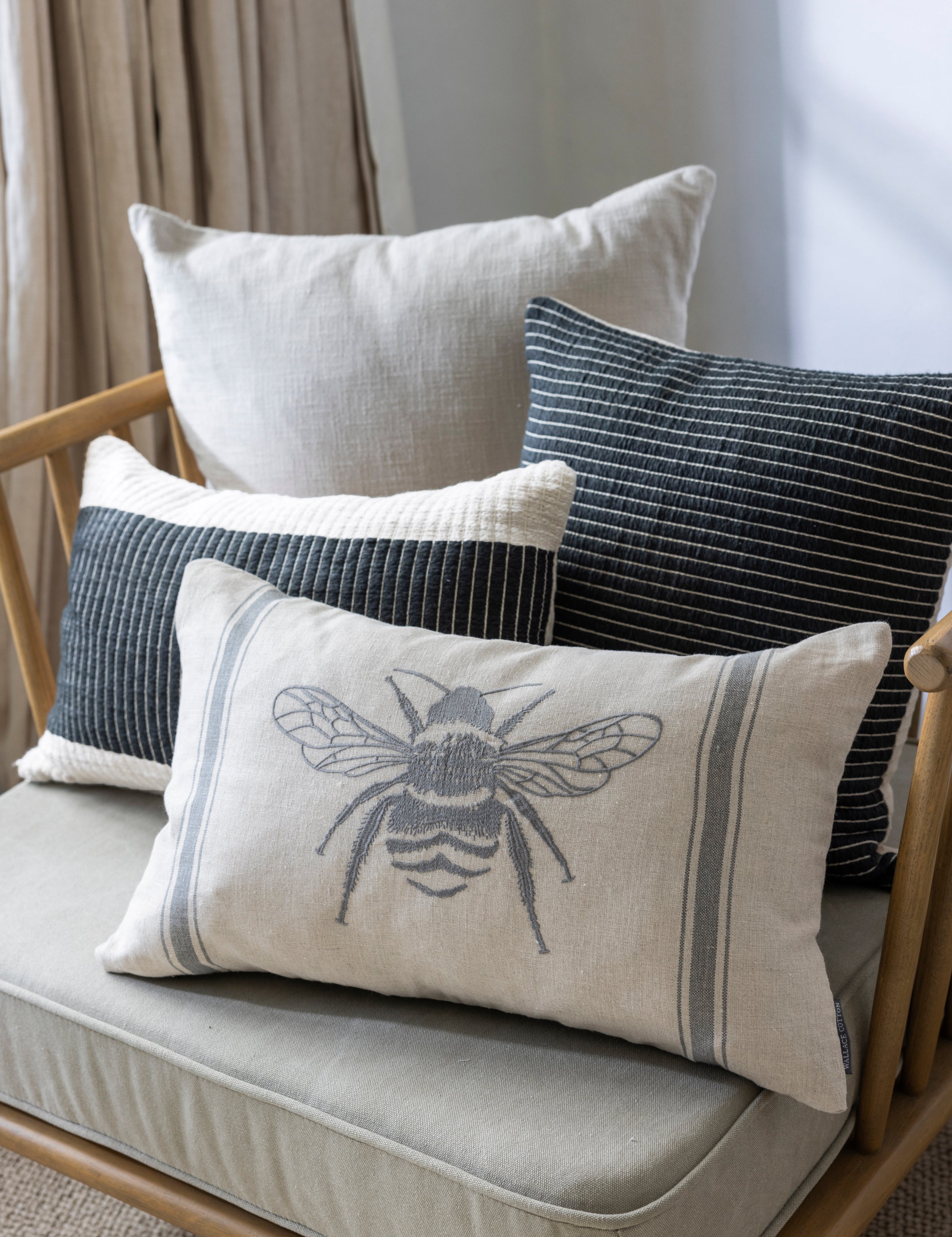 Pavilion Rectangle Cushion Cover | Charcoal-2