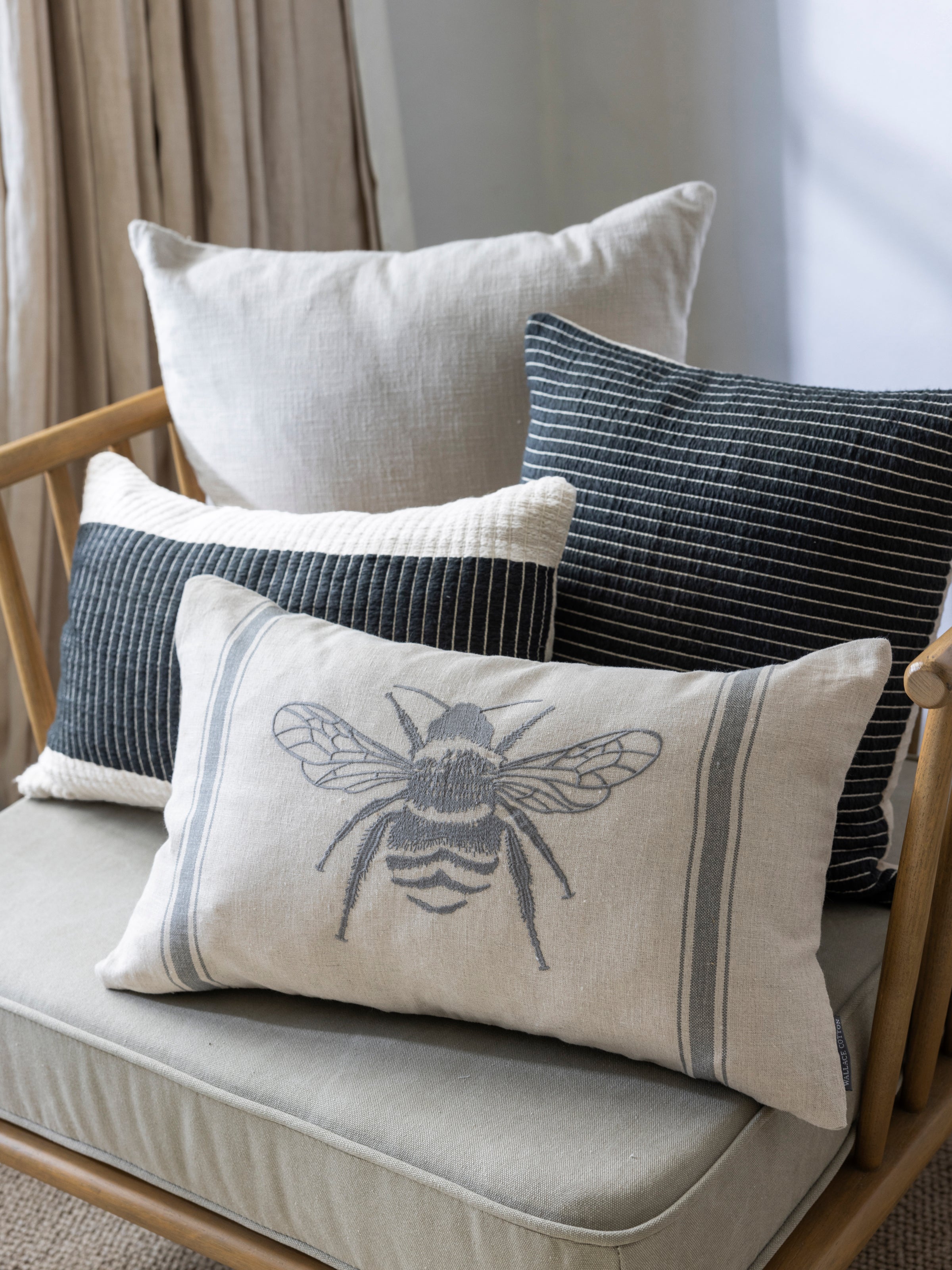 Pavilion Rectangle Cushion Cover | Charcoal-2