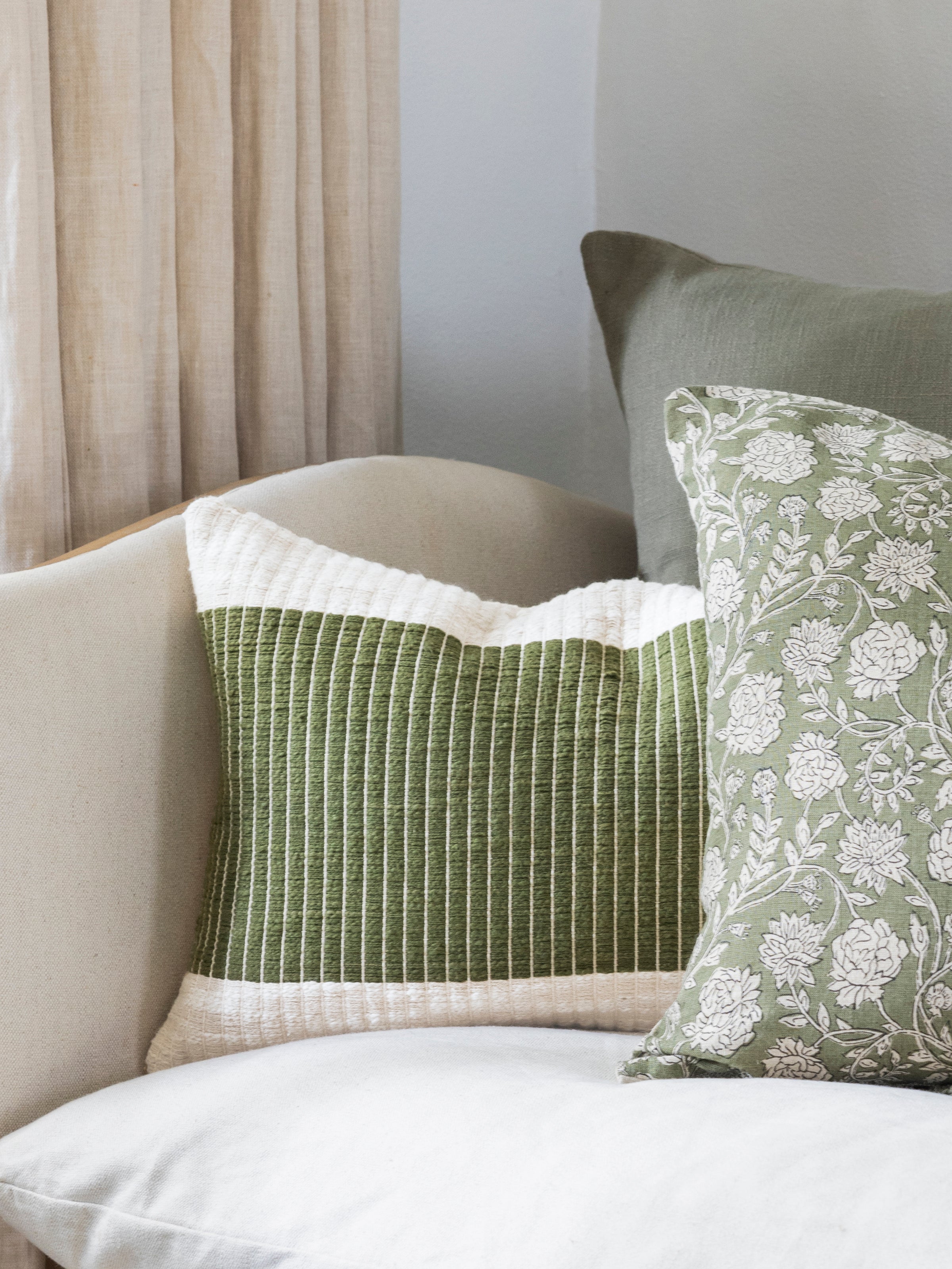 Pavilion Rectangle Cushion Cover | Olive-2