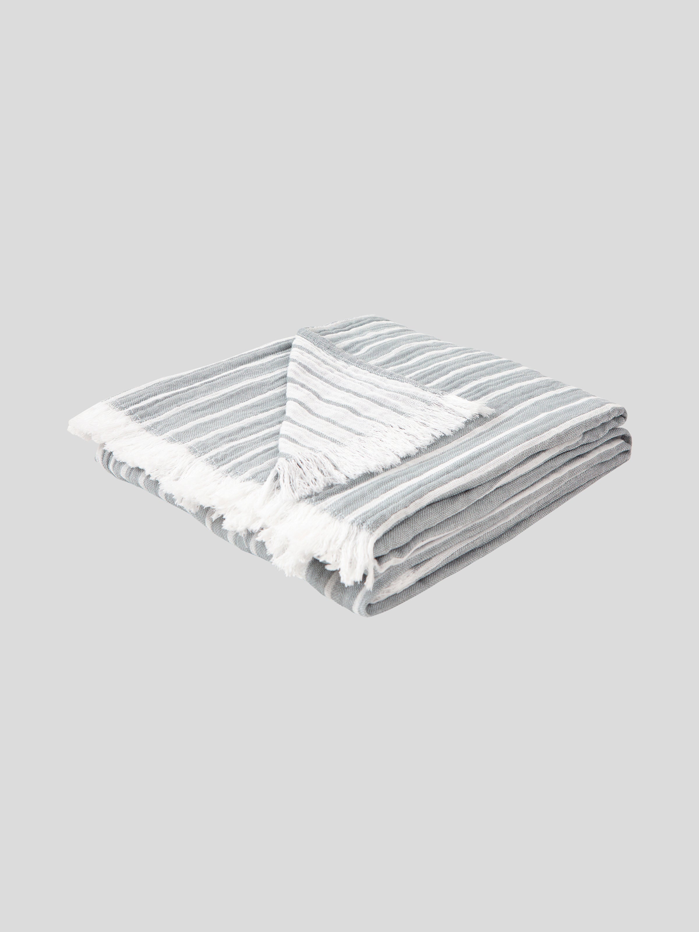 Peninsula Muslin Blanket | Blue Stripe-1