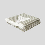 Peninsula Muslin Blanket | Olive Stripe-1
