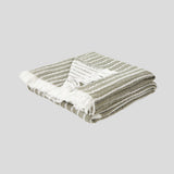 Peninsula Muslin Blanket | Olive Stripe-1