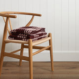 Arlo Waffle Blanket | Merlot / Pink-1