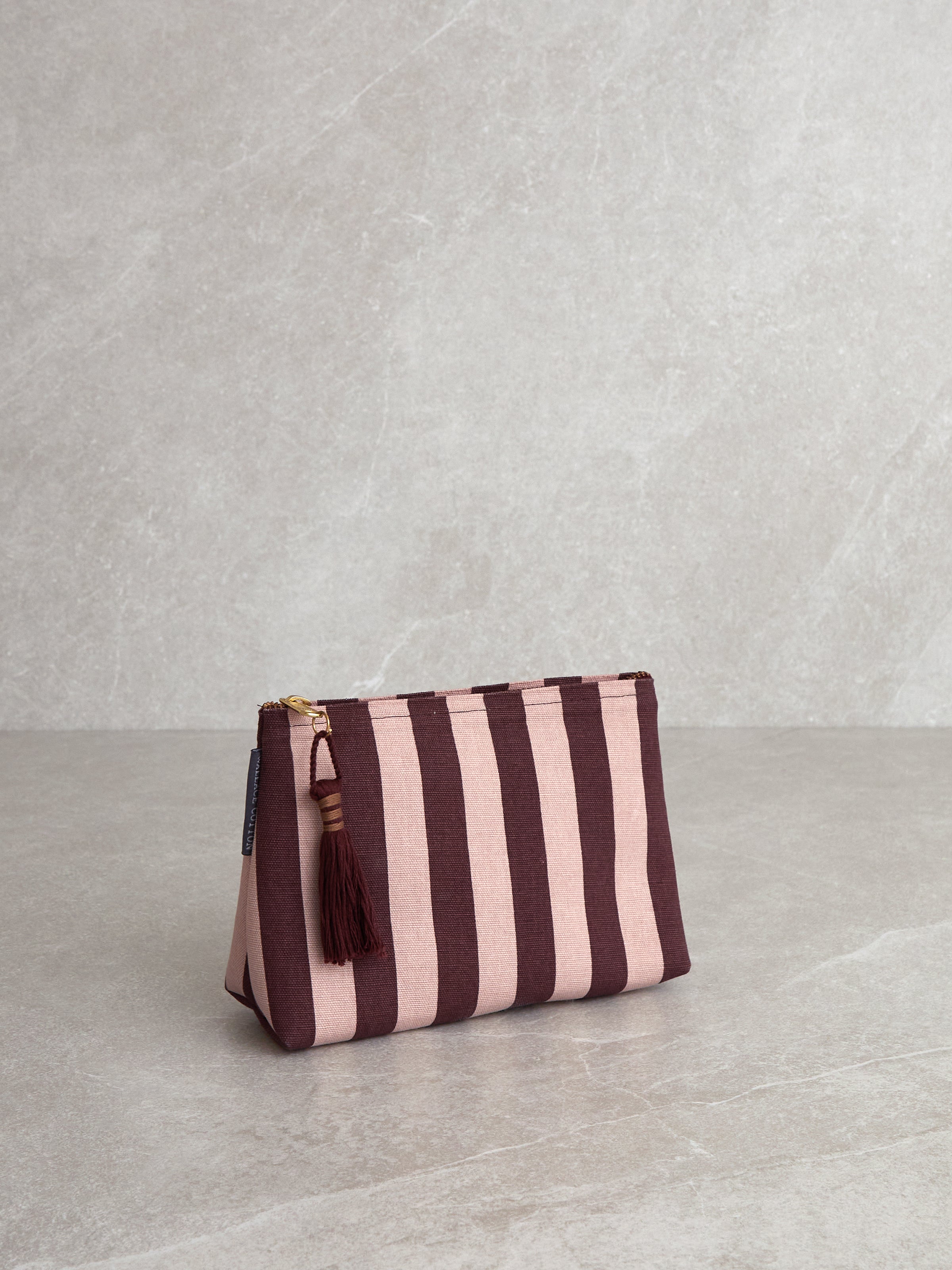 Tula Medium Bath Bag | Red/Pink Stripe-1