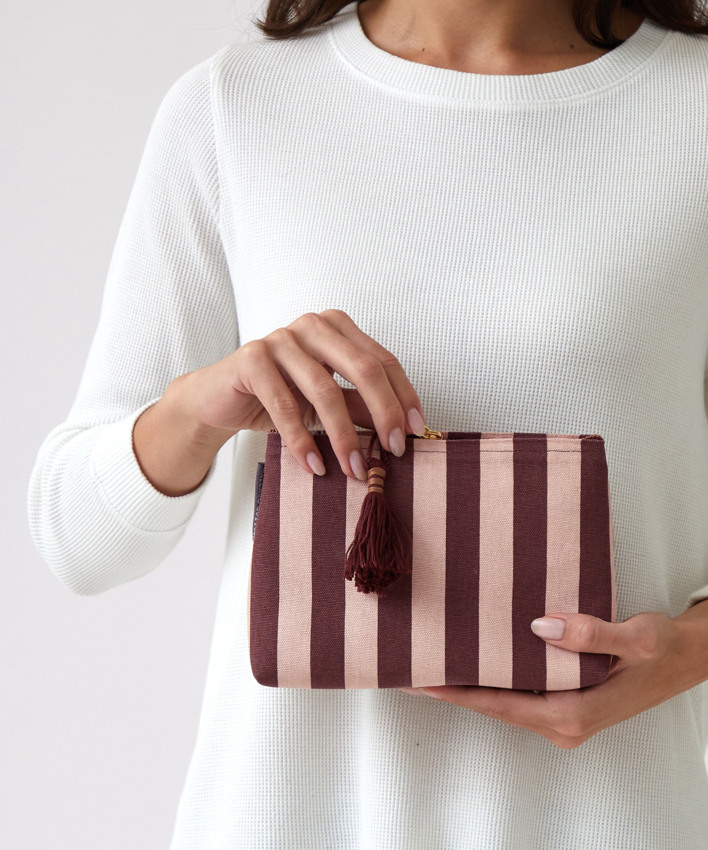 Tula Medium Bath Bag | Red/Pink Stripe-2