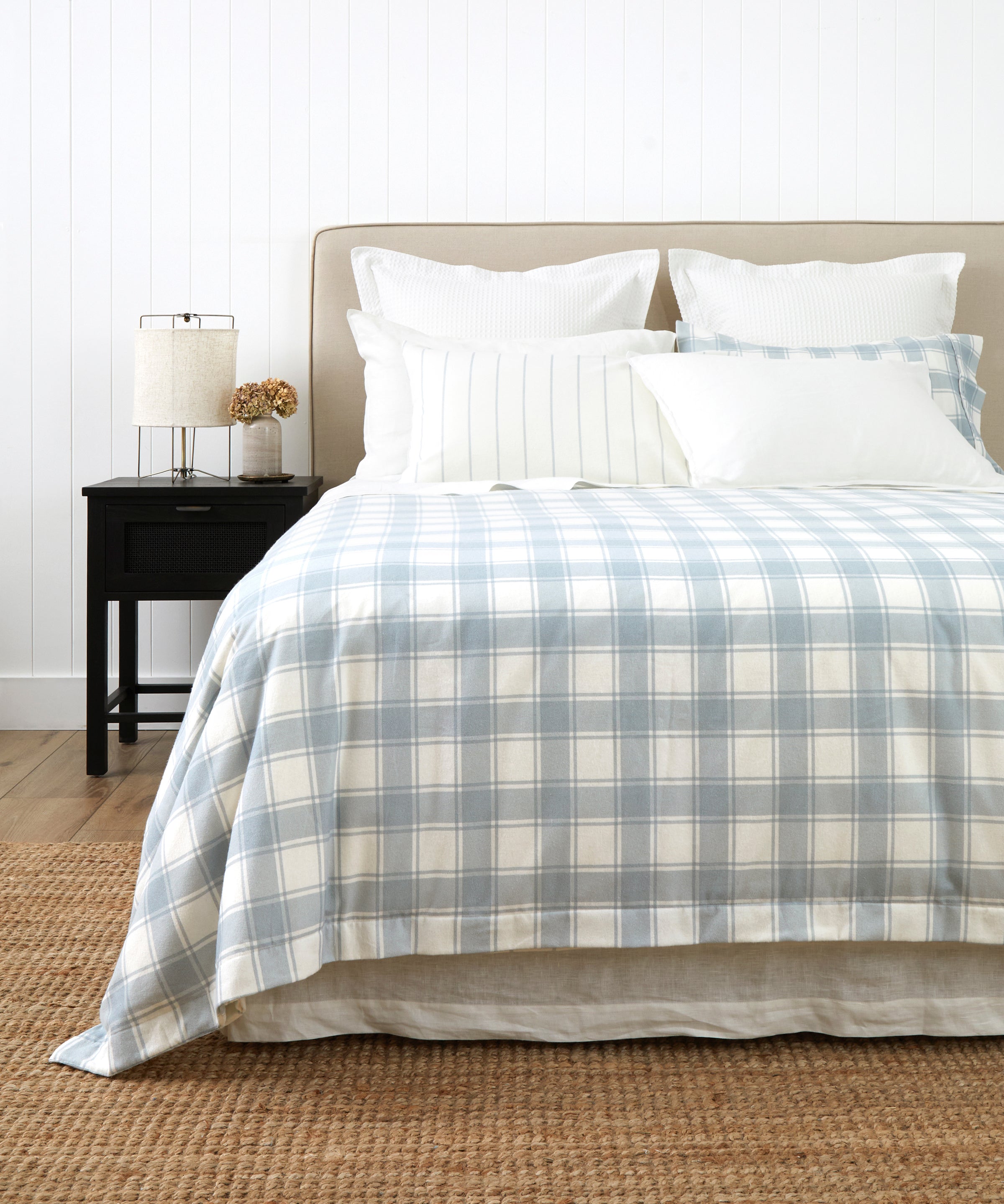 Pinnacle Flannel Reversible Duvet Cover Set | Blue-1