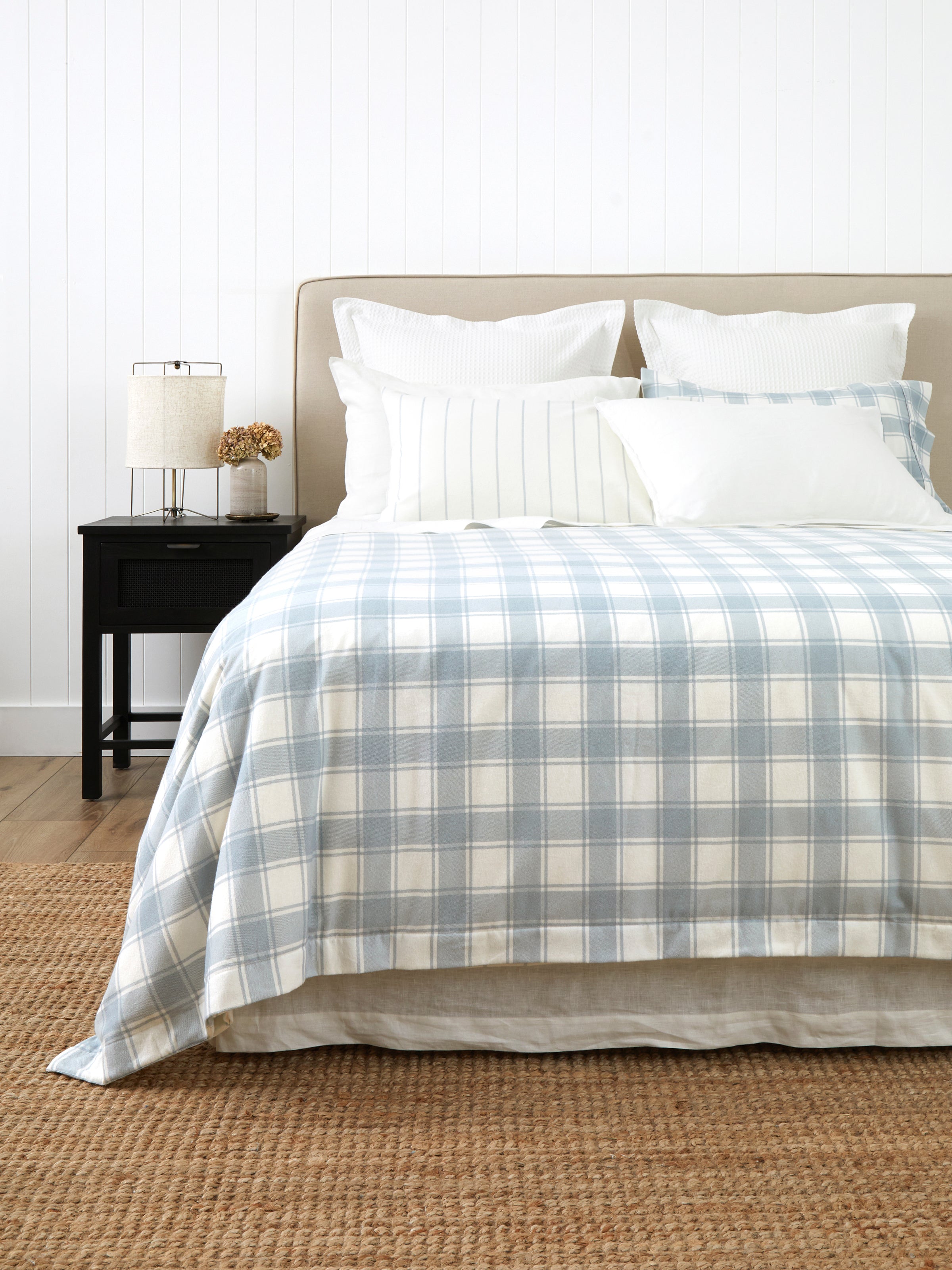 Pinnacle Flannel Reversible Duvet Cover Set | Blue-1